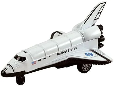KiNFUN - Transbordador espacial de la NASA, 5 pulgadas, modelo de juguete de acción de retroceso de metal fundido a presión