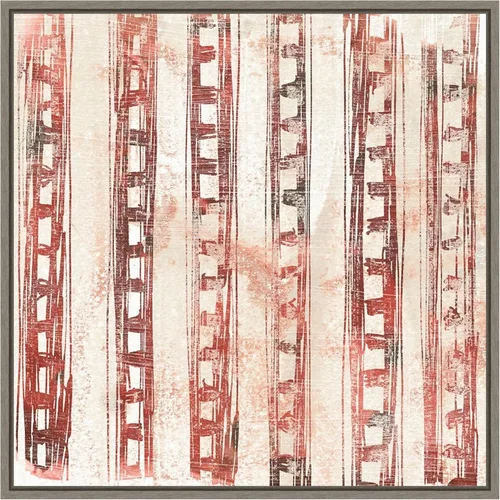 Vista 12 de Amanti Art Framed Canvas Wall Art 16x16 Red Earth Textile IX by June Erica Vess, Framed Wall Art Canvas, Abstract Artwork, Traditional Decor, Small