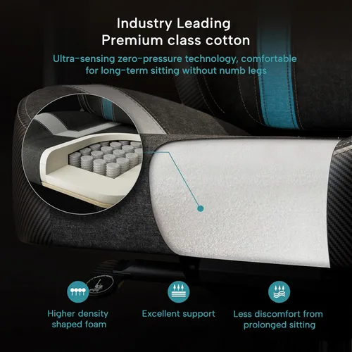 Vista 8 de EUREKA ERGONOMIC Silla de juegos GC08, silla de videojuegos para computadora con soporte lumbar, sillas ergonómicas para jugadores con cojín