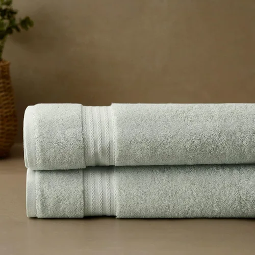 Vista 15 de Fabdreams Juego de toallas de baño 100% algodón orgánico de 2 piezas 700 g/m² Toallas extra grandes ultra suaves, suaves y absorbentes, duraderas