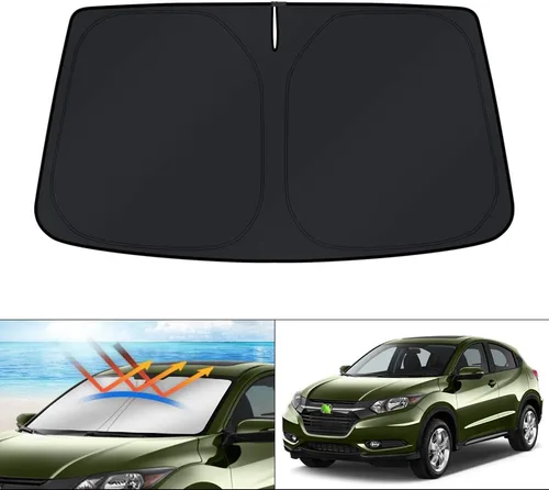 Vista 51 de KUST Parasol para parabrisas para Volkswagen VW Taos 2022-2025 2026, accesorios para ventana, protector de visera solar, plegable, bloquea los rayos