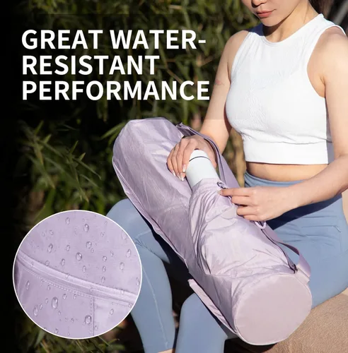 Vista 3 de Bolsa para esterilla de yoga Premium, impermeable, múltiples bolsillos, correa ajustable 2 tamaños para 14" o 12" de grosor Bolsa de yoga
