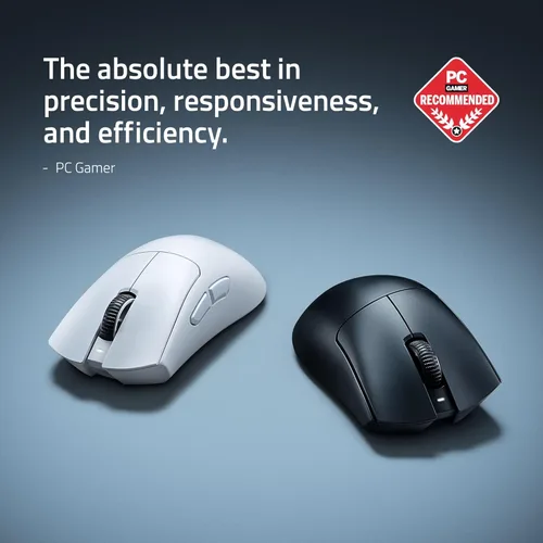 Vista 2 de Razer DeathAdder V4 Pro Mouse gamer inalámbrico: 57g ultraligero - HyperSpeed Wireless Gen-2 - Rueda de desplazamiento óptica - Interruptores