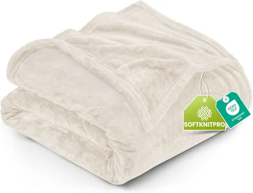 Vista 80 de Utopia Bedding - Manta de vellón de lujo, mullida, antiestática; manta de suave microfibra de 8.8 oz/yd² (300 g/m²) para sofá y cama; tamaño Gris