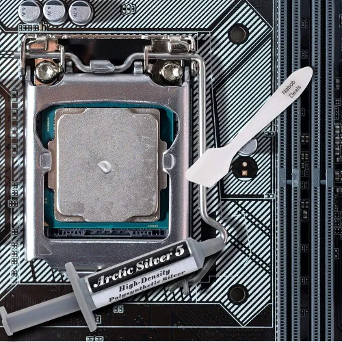 Vista 8 de Arctic Silver 5 - Pasta de compuesto de enfriamiento térmico de 0.12 oz de plata polisintética de alta densidad (AS5 3.5G con herramienta)