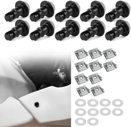 Vista 10 de Xitomer 17mm Universales Tornillos de Liberación Rápida/Pernos de Carenado/Espárragos/Con Clips de Separación de 1/4 de Vuelta Rápida Compatibles