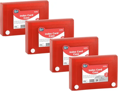 Vista 14 de Enday Portatarjetas de índice, estuche organizador de tarjetas flash de 3 x 5, caja de archivos con 5 divisores, caja de tarjetas con capacidad