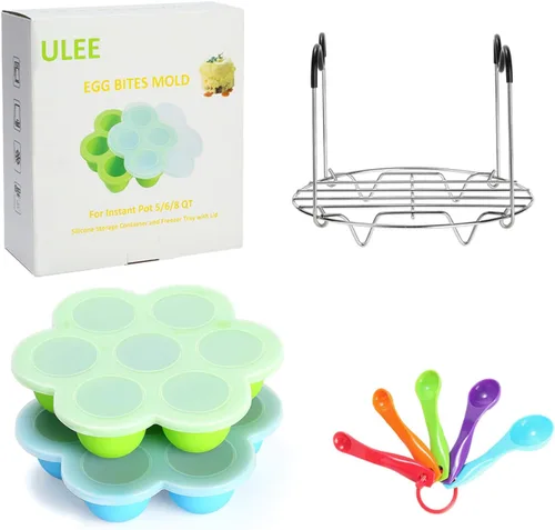 Vista 7 de Moldes de silicona para bocados de huevos para accesorios de olla instantánea de 6 cuartos de galón de 8 cuartos de galón, incluyendo salvamanteles