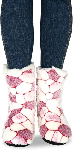 Vista 3 de Cozy Warm Fuzzy Slipper Socks Cute Animals Holiday Christmas Santa Reindeer Multipair Adults