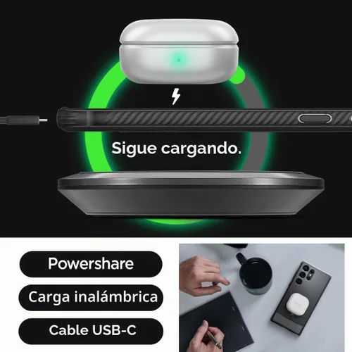 Vista 8 de Spigen Rugged Armor - Funda diseñada para Galaxy S23 Ultra (2023) [protección de grado militar], color negro mate