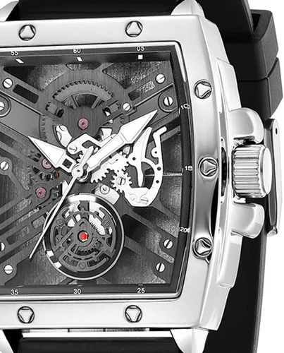 Vista 7 de Rembyga Relojes de pulsera para hombre con esfera luminosa y correa de silicona casual