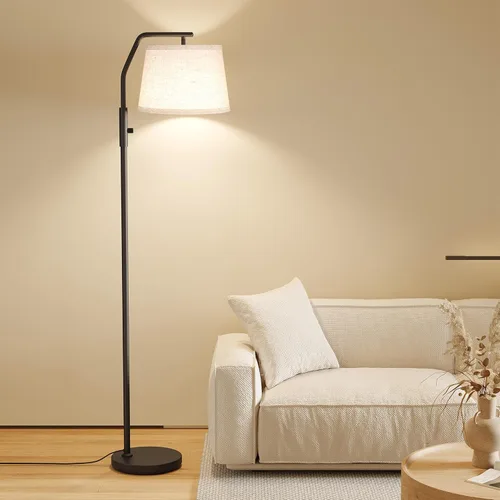 Vista 8 de SUNMORY Lámparas de pie para sala de estar, bombilla de 9 W incluida, lámpara alta para dormitorio con cabezal ajustable, lámpara de pie moderna