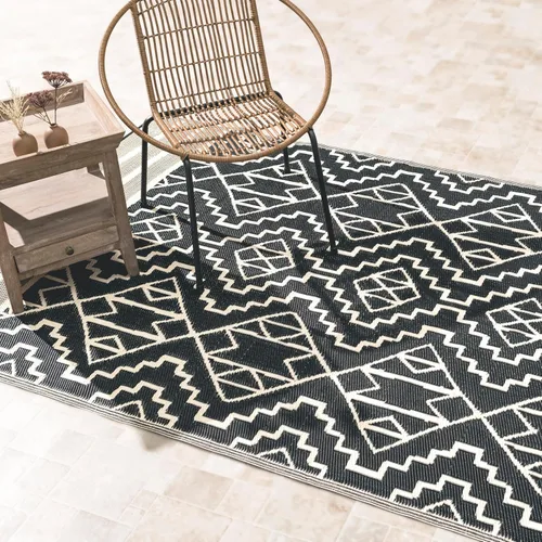 Vista 41 de Fab Habitat - Alfombra de exteriores, impermeable, resistente a la decoloración, sin arrugas, plástico reciclado de primera calidad, estilo kilim