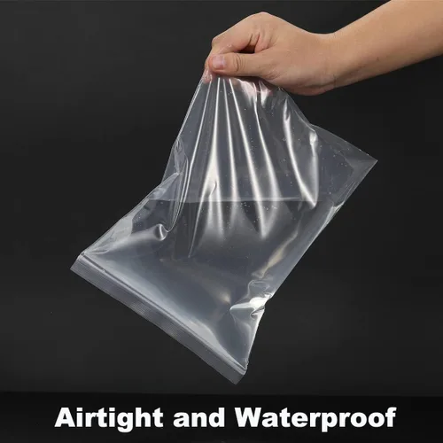 Vista 5 de Bolsas de plástico transparentes con cierre de 0.197 in de grosor de 7 x 9 pulgadas de grosor, bolsas de almacenamiento con cierre para tarjetas