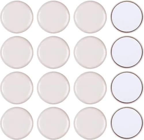 Vista 8 de Ezprotekt Paquete de 40 deslizadores de muebles autoadhesivos para alfombras, almohadillas redondas autoadhesivas de 1-1/8 pulgadas, almohadillas