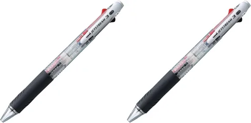 Vista 6 de Bolígrafo Uni Jetstream de 3 colores, tinta negra, roja, azul 0.38mm, transparente (SXE340038.T)