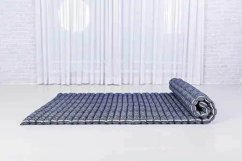 Vista 38 de Leewadee colchón tailandés enrollable para cama de invitados, tapete de yoga, para masaje tailandés, ecológico, orgánico y natural.