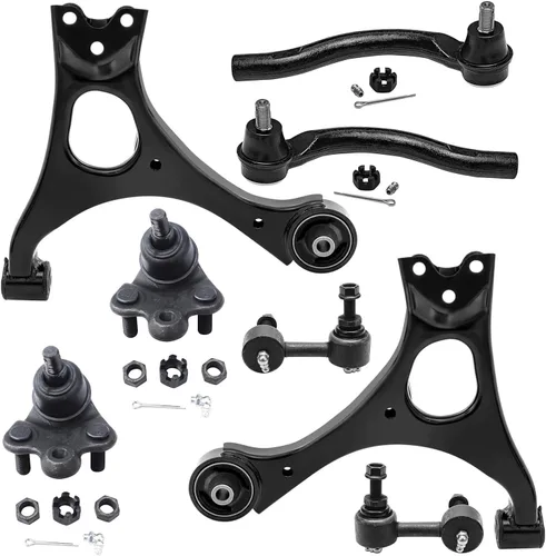 Vista 438 de Detroit Axle - Kit de brazos de control delanteros 2WD de 8 piezas para Ford F-150 Lincoln Mark LT 05-08, 4 brazos de control superior e inferior