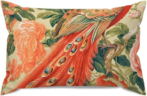 Vista 33 de Fundas de almohada estilo chinoiserie, estilo chino, estilo francés, estilo asiático, 12 x 20 pulgadas, funda de almohada decorativa para decoración