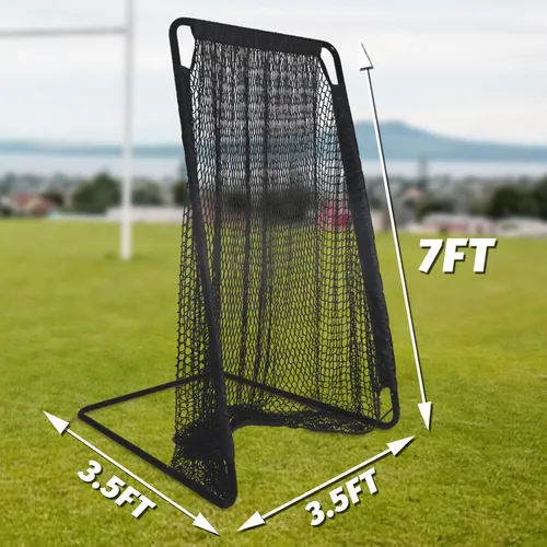Vista 2 de Football Kicking Cage Net - Heavy Duty Portable Training Net with Steel Frame for Backyard Indoor Outdoor Field Goal Training & Punting Passing