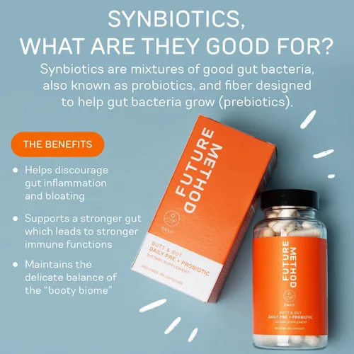 Vista 6 de FUTURE METHOD Prebióticos sinbióticos para hombres y mujeres - Suplemento probiótico y prebiótico para la digestión, inmunidad y regularidad