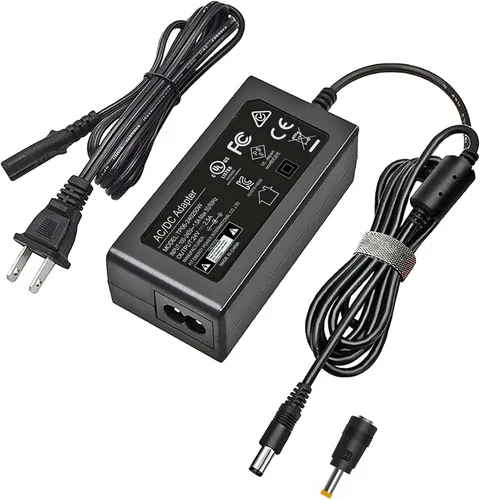 Adaptador de fuente de alimentación F1TP 24V 2.5A, salida CA 100V-240V CC 24 voltios 0-60W cargador transformador listado UL con conector de enchufe