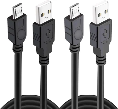 Xahpower 2 Pack 10Ft Controller Charging Cable for PS4, Play and Charge Micro USB Charger High Speed Data Sync Cord for Playstation4 PS4 SlimPro