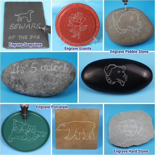 Vista 2 de Sworker Juego de 10 rebabas de carburo con vástago de 1/8 pulgadas con 2 pinzas compatibles con brocas Dremel Kit de accesorios de herramientas