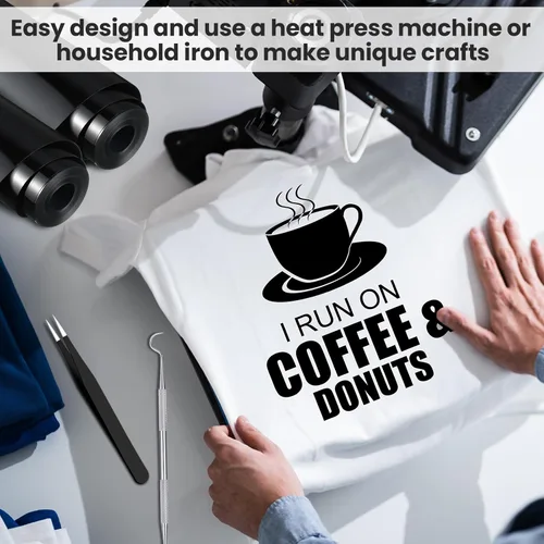 Vista 7 de Patelai Vinilo de transferencia de calor de 11.8 x 120 pies, rollo de vinilo HTV para planchar, 4 rollos de vinilo HTV para camisas, rollo de vinilo