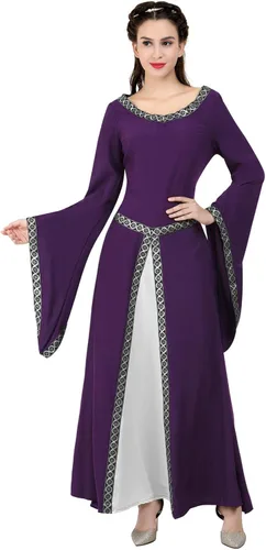 Vista 3 de Kranchungel - Vestidos renacentistas de estilo medievalirlandéscampesino para mujer disfraz de hada, para bailes