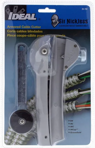 Vista 22 de IDEAL Electrical 35-782 Sir Nickless Blindado Cortador de cables - Cortador de cable giratorio de metal con perilla de mango. Herramientas
