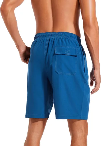 Vista 3 de difficort Traje de baño para hombre con forro de compresión de secado rápido con bolsillos con cremallera