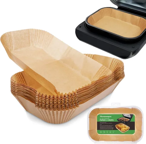 Revestimientos para freidora de aire Ninja Smart XL - 120 piezas de papel pergamino desechable rectangular para accesorios de freidora de aire Ninja