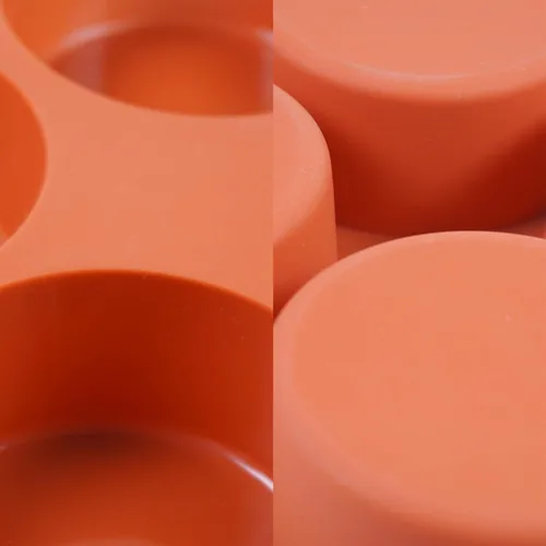 Vista 4 de Molde de silicona de 6 cavidades para hornear, gelatina, cupcake, chocolate, magdalenas, cubitos de hielo, antiadherente, flexible, resistente al