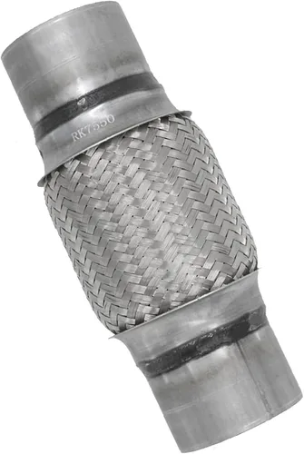 Tubo flexible de escape, 3 x 6 x 10 pulgadas de longitud total, tubo flexible de doble trenza de acero inoxidable resistente