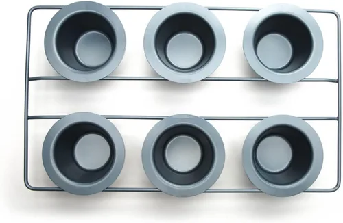 Vista 10 de Fox Run Molde Antiadherente para Popovers, Molde para Pudín Yorkshire de 6 Tazas, Gris