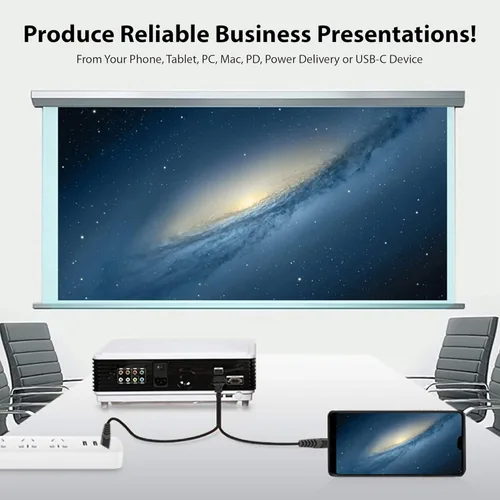 Vista 3 de PRO USB-C HDMI compatible con Your Nothing Ear 1 a 4k con puerto de alimentación, cable de 6 pies a 2160p a 60Hz, cable de 6 pies/6.6 ft