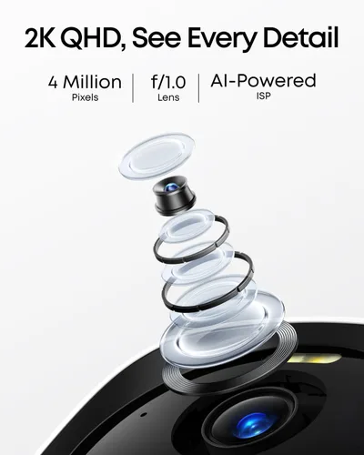 Vista 3 de eufy Security eufyCam E40 Kit de 2 cámaras (HomeBase 2), cámara de seguridad solar inalámbrica para exteriores, resolución 2K con panel solar