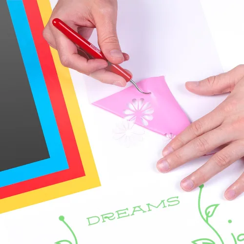 Vista 3 de Siser EasyWeed Heat Transfer Vinyl 11.8" x 15ft Roll (White) - Compatible with Siser, Cricut, Silhouette and Other Craft/Professional Cutters