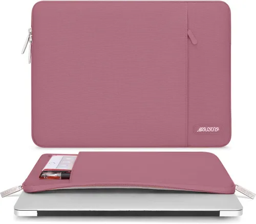 Vista 10 de MOSISO Funda vertical de poliéster con bolsillo para laptop de 13 pulgadas, para computadora MacBook Air M4, M3, M2 y M1 de 2025 a 2018 y Pro M2