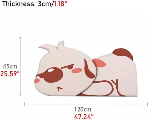 Vista 3 de Paneles de pared 3D de dibujos animados 3D, cabecero de panel de pared 3D, suave anticolisión, para niños, relleno de pared autoadhesivo