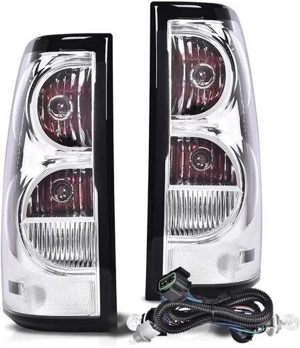 Vista 10 de G-PLUS Juego de luces traseras con bombilla, compatible con Chevy GMC C/K 1500 2500 3500, se ajusta a Chevy Silverado 1988-1999, se ajusta a Chevy