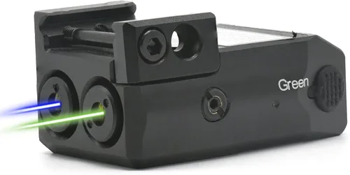 Vista 2 de HiLight Tactical Performance Series Dual Laser Blue, Green, Purple, Red - Rechargeable - Hard Anodized Aluminum - Handheld/Rail Mount Light & Dual