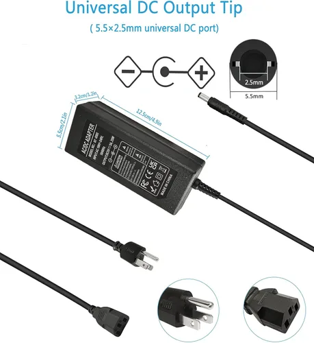 Vista 3 de Adaptador de fuente de alimentación de 5V 5A DC AC a DC 5Volt 5A 3A 2A 1A Adaptador de corriente Convertidor de fuente de alimentación 5V