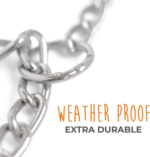 Vista 5 de Mighty Paw Collar deslizante, acero inoxidable, duradero, resistente a la intemperie, resistente al deslustre, cadena de entrenamiento sin tirones