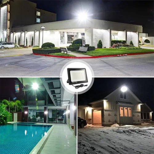 Vista 8 de 4Pack LED Flood Light Outdoor,50W LED Work Light 5500lmwith 6FT US Plug,IP66 Waterproof Exterior Security Lights,6000K Daylight White Outside