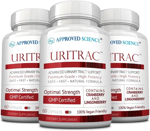 Vista 10 de Approved Science® Uritrac™ - Soporte UTI - Arándano, D-manosa, arándano rojo, vegano - 60 cápsulas por botella - Paquete de 2