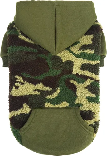 Vista 10 de PUPTECK Sudadera con capucha para perro, suéter cálido para perro, ropa de invierno, abrigos para clima frío, para perros pequeños, medianos y Negro