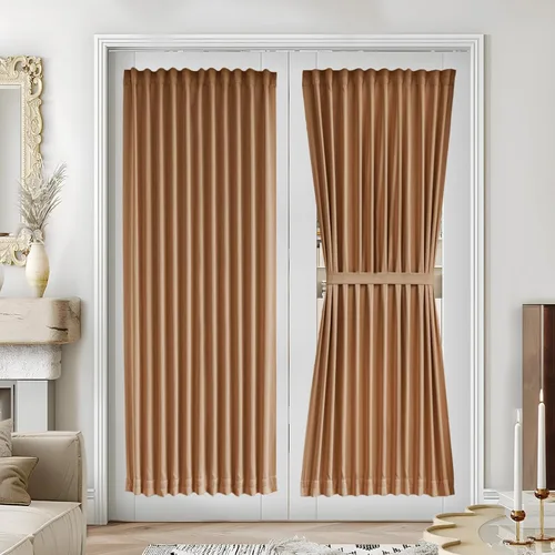 Vista 68 de Vatge - Cortinas laterales para ventana de puerta, cortinas para luz lateral de puerta frontal, 1 panel, 12 (ancho) x 72 (largo) pulgadas, aguamarina