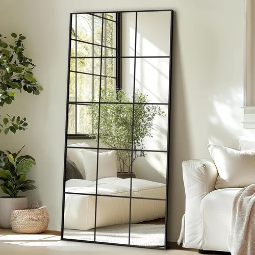 Vista 7 de Delma Espejo de Pared, 36"X24" Panel de Ventana para Decoración de Sala de Estar, Arte de Pared Decorativo, Espejo de Pared Grande para Dormitorio